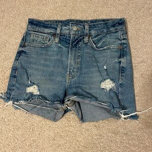 High rise jeans shorts